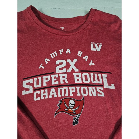 Fanatics Other - Fanatics Tampa Bay Buccaneers 2X Super Bowl Champions Long Sleeve Shirt Red XXL